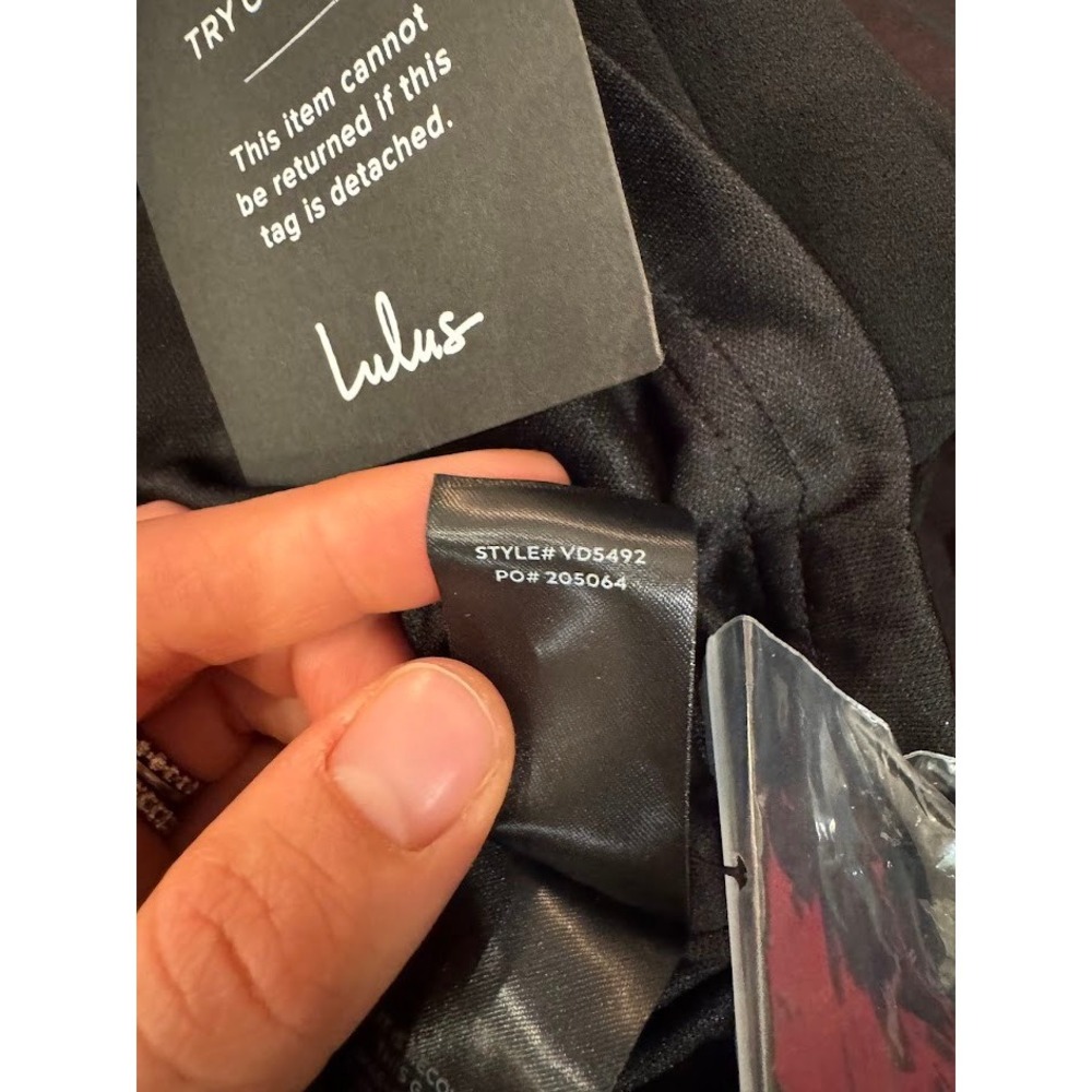 Lulus Black Sheer Sleeve Mini Dress Size L Party Cocktail‎ - Picture 10 of 11